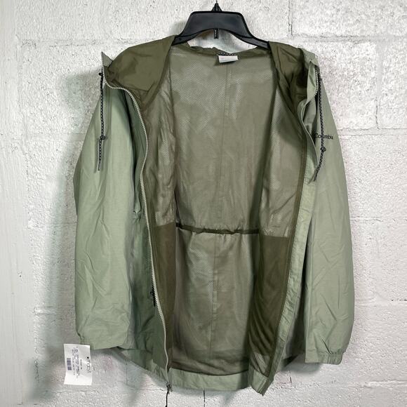 Columbia Women's Lillian Ridge Shell Waterproof Rain Jacket Sage Small - Picture 7 of 11